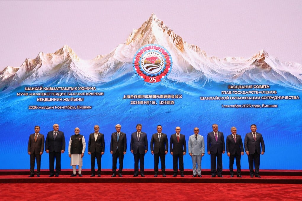 Leaders meet in Bishkek, Kyrgyzstan Tuesday, for the SCO summit. Photo: Kremlin Pool Photo via AP