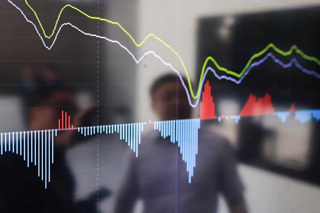 Investors check out stock market data in Nanjing, Jiangsu province. Photo: Getty Images
