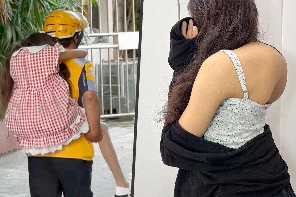 A Chinese woman’s fundraising journey for scoliosis surgery through her boyfriend’s delivery work highlights online visibility as a lifeline and subject of public scrutiny. Photo: SCMP composite/Douyin