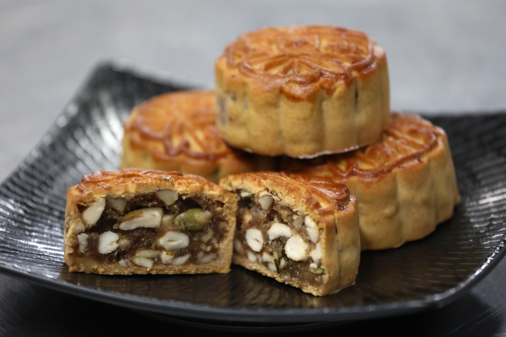 Five-kernel mooncakes from the InterContinental Grand Stanford Hong Kong in Tsim Sha Tsui. We dive into the rich history of these “wuren” moocakes, from ancient origins to modern interpretations. Photo: Jonathan Wong