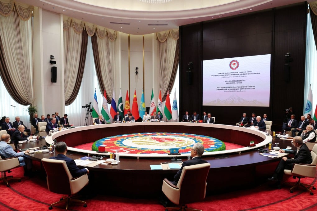 Heads of state attend a session of the Shanghai Cooperation Organisation summit in Bishkek, Kyrgyzstan, on September 1. Photo: Reuters