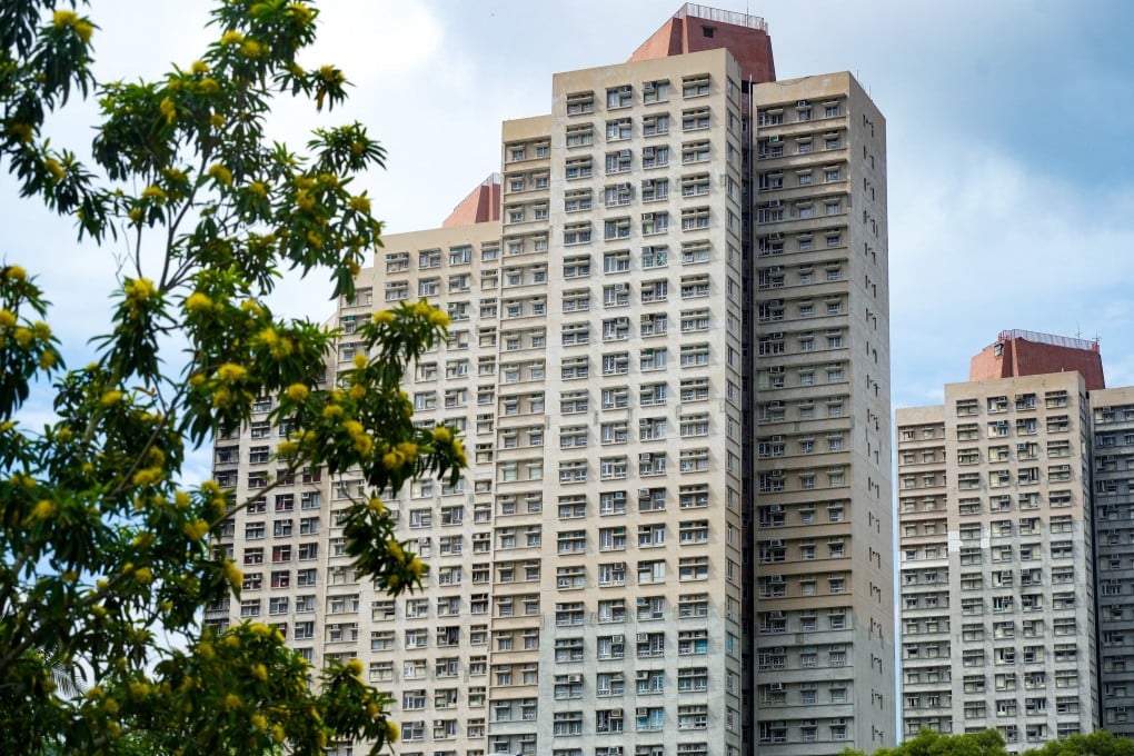 Wang Chi House was the only block to be spared the worst of the fire at Wang Fuk Court. Photo: Sun Yeung