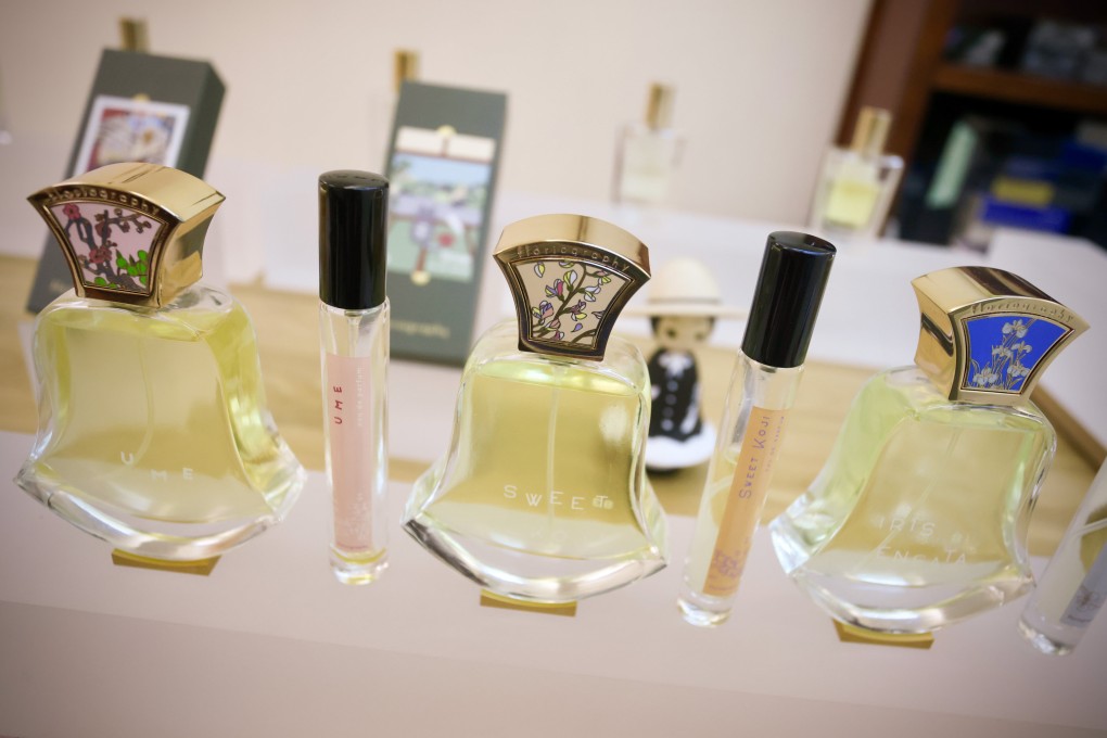 Bottles from Floriography's Flow collection are seen at the artisan perfume house's studio in Kwun Tong, Hong Kong. Photo: Jonathan Wong