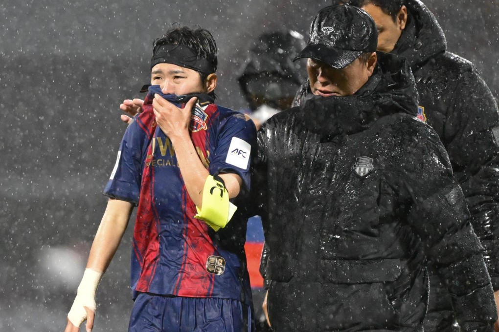 Suwon FC midfielder Ji So-yun, seen here after a semi-final loss in the AFC Women’s Champions League, had approached the referee while playing for her club side. Photo: Korea Times