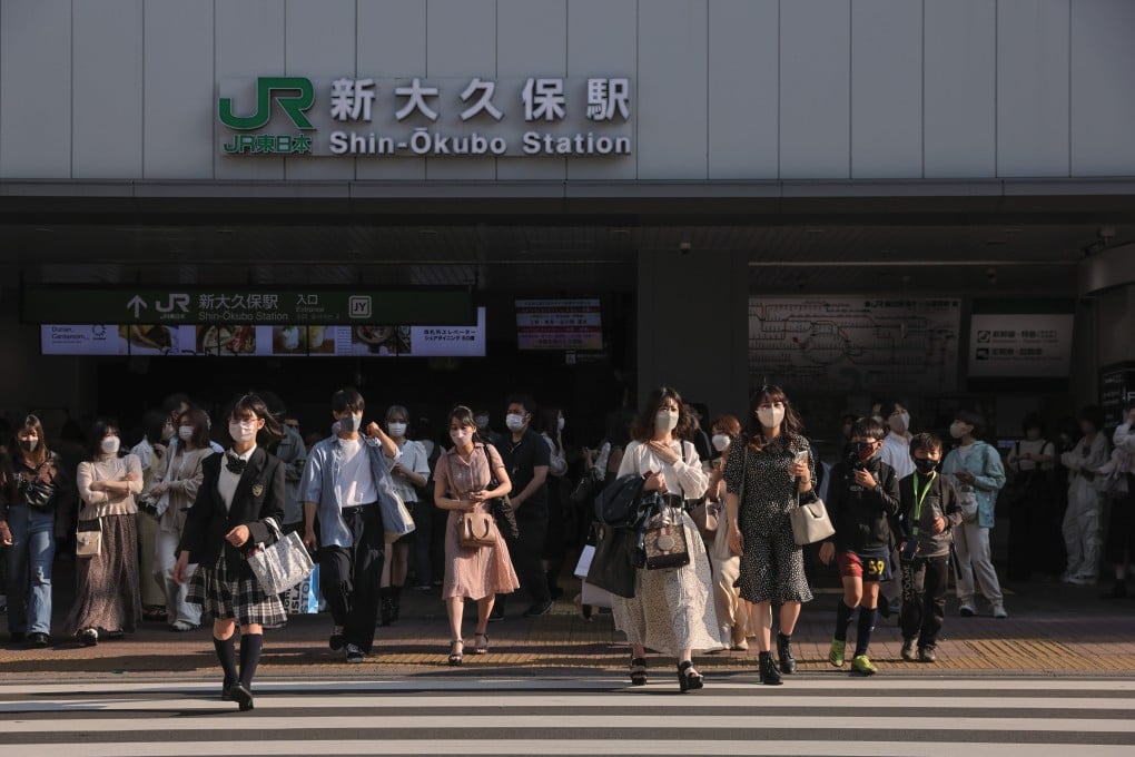 Shin Okubo subway station in Tokyo on May 18, 2022. The neighbourhood is known for its large immigrant communities, including Korean, Southeast Asian and South Asian residents. Photo: SOPA Images via ZUMA Press Wire/dpa