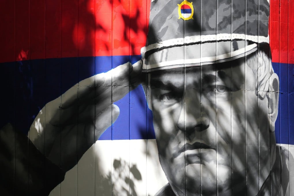 A mural of Ratko Mladic in Belgrade, Serbia. Photo: AP