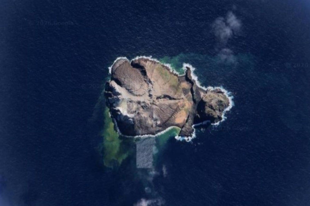 The volcanic islands of Matthew (pictured) and Hunter lie several hundred kilometres east of the French overseas territory of New Caledonia but are also claimed by Vanuatu. Photo: Google Maps