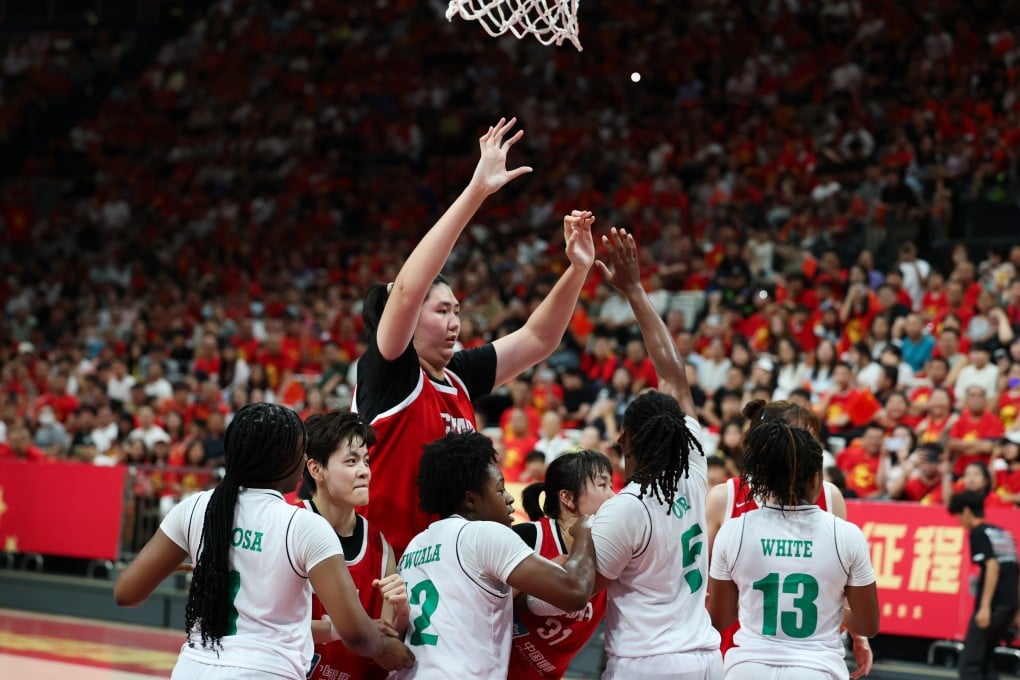 Teams at the World Cup will have to navigate around and over some of the tallest women on the planet, including China’s 19-year-old Zhang Ziyu. Photo: Xinhua