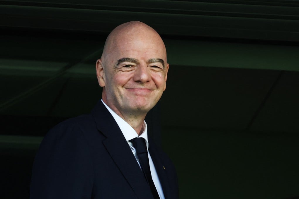Fifa boss Gianni Infantino inside the stadium before the opening match of the Under-20 Women’s World Cup in Katowice, Poland. Photo: Reuters