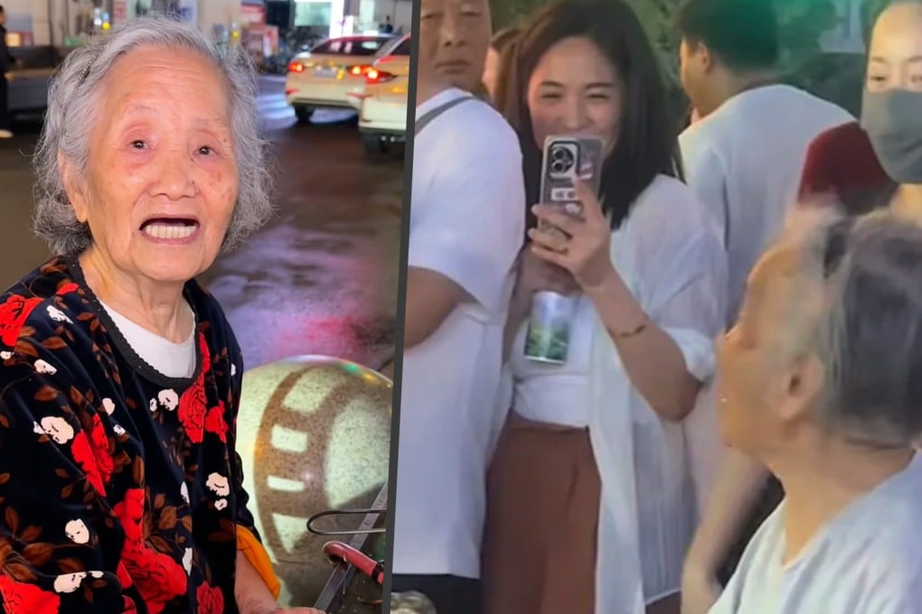 A 92-year-old food vendor in Chengdu has ignited a national conversation on “camera bullying” after video creators flooded her stall, provoking her to display anger, which they then edited to depict her as an “evil granny” for views. Photo: SCMP composite/Douyin