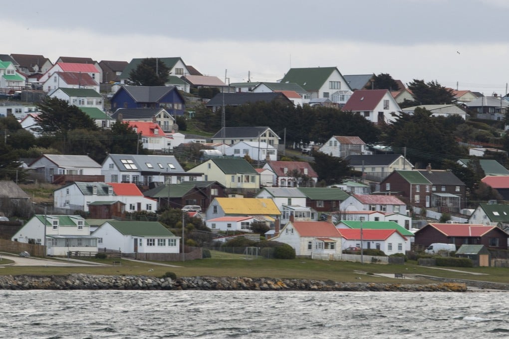 A view of Stanley, Falkland Islands, on October 9, 2019. Argentine President Javier Milei has explicitly rejected military solutions to the country’s territorial dispute with the UK. Photo: AFP