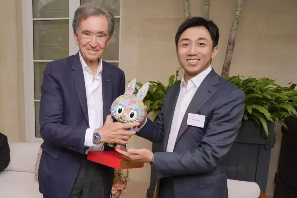 Pop Mart founder and CEO Wang Ning meets with Bernard Arnault, chairman and CEO of LVMH. Photo: Handout