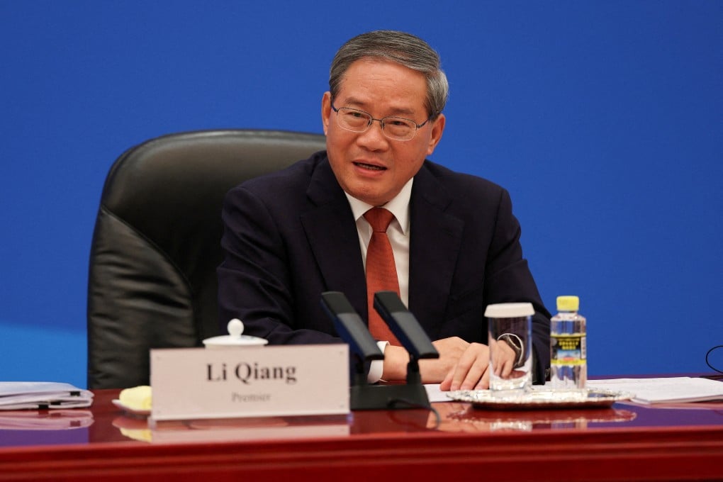 Chinese Premier Li Qiang met Qatari Prime Minister and Foreign Minister Sheikh Mohammed bin Abdulrahman Al Thani in Beijing on Monday. Photo: Reuters