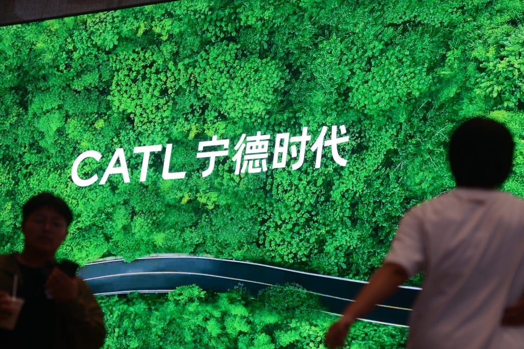 An advertisement for CATL is displayed on Nanjing East Road in Shanghai on July 14. Photo: Getty Images