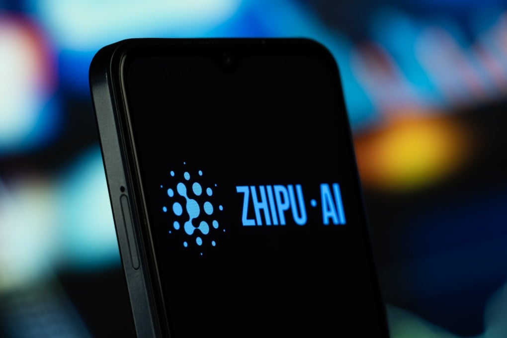 The Zhipu AI logo, for the firm also known as Z.ai, is seen on a smartphone. Photo: Shutterstock