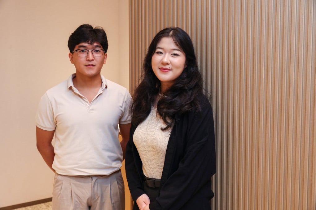 CityU students Islam Seitzhanov (left) and Assem Kanabek. Photo: Edmond So