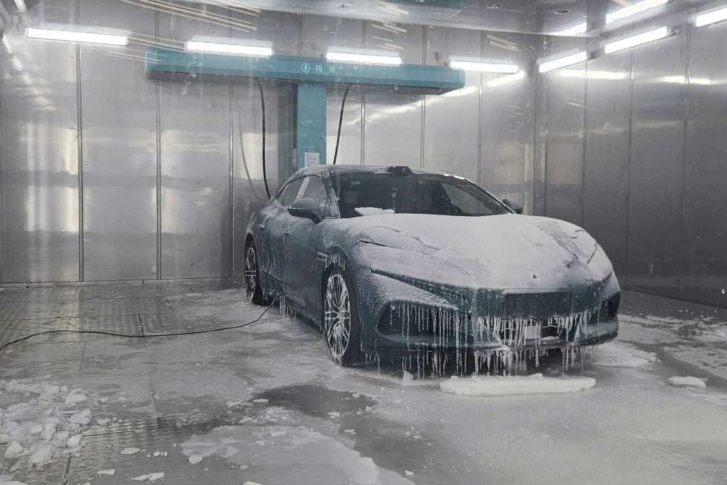 Media representatives witnessed a BYD Denza Z9GT being charged to a range of 700km in roughly six minutes at temperatures well below freezing. Photo: Coco Feng