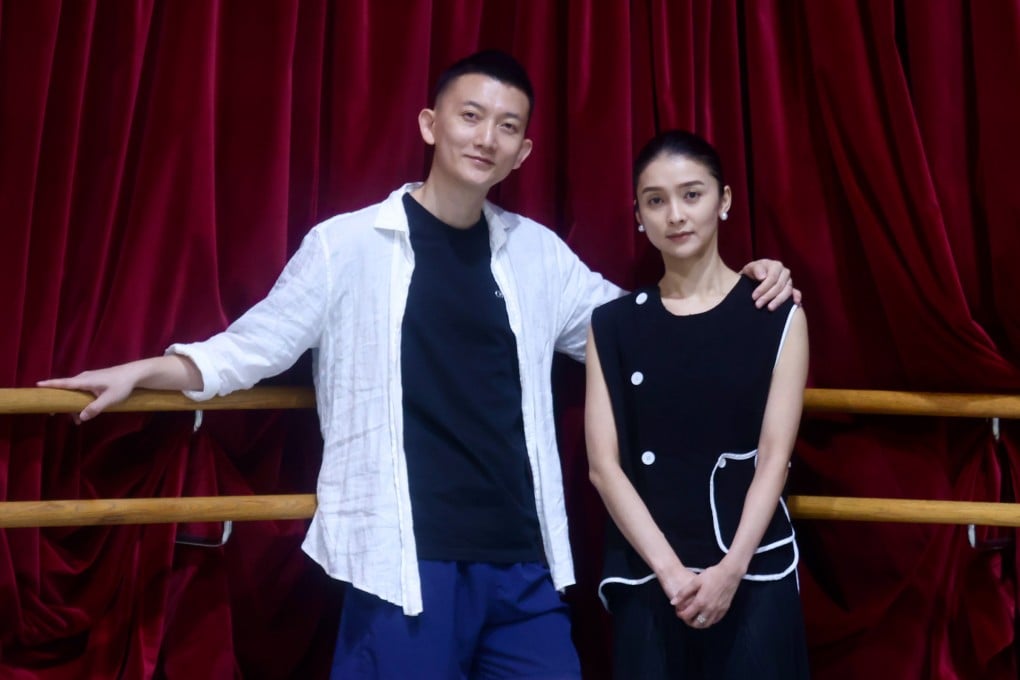 Choreographers Ricky Hu (left) and Mai Jingwen at the Hong Kong Cultural Centre. The husband-and-wife team have choreographed Hong Kong Ballet’s new production, Dunhuang: In Search of Light, which premieres in October. Photo: Jonathan Wong