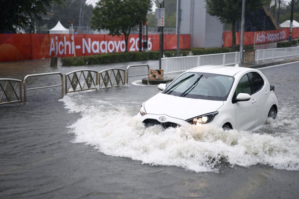 The heavy rain in Nagoya forced municipal officials to issue an evacuation order for parts of the city. Photo: Reuters