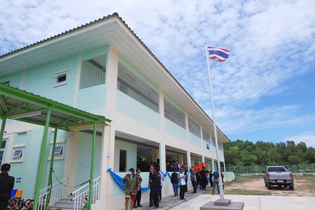 Police officers gather inside Nongplalai Municipal Kindergarten after a gunman fatally shot a teacher in Chonburi, Thailand, on Wednesday. Photo: Chonburi Government Public Relations Department via AP