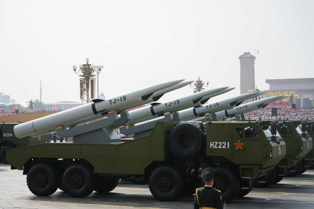 China’s YJ-19 anti-ship missile makes its debut at a military parade in Beijing, China, on September 3, 2025. Photo: Eugene Lee