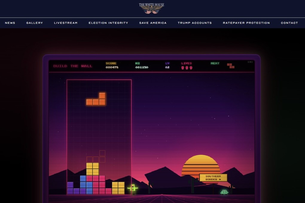 The 'Build the Wall' game was pulled from the White House website. Image: whitehouse.gov