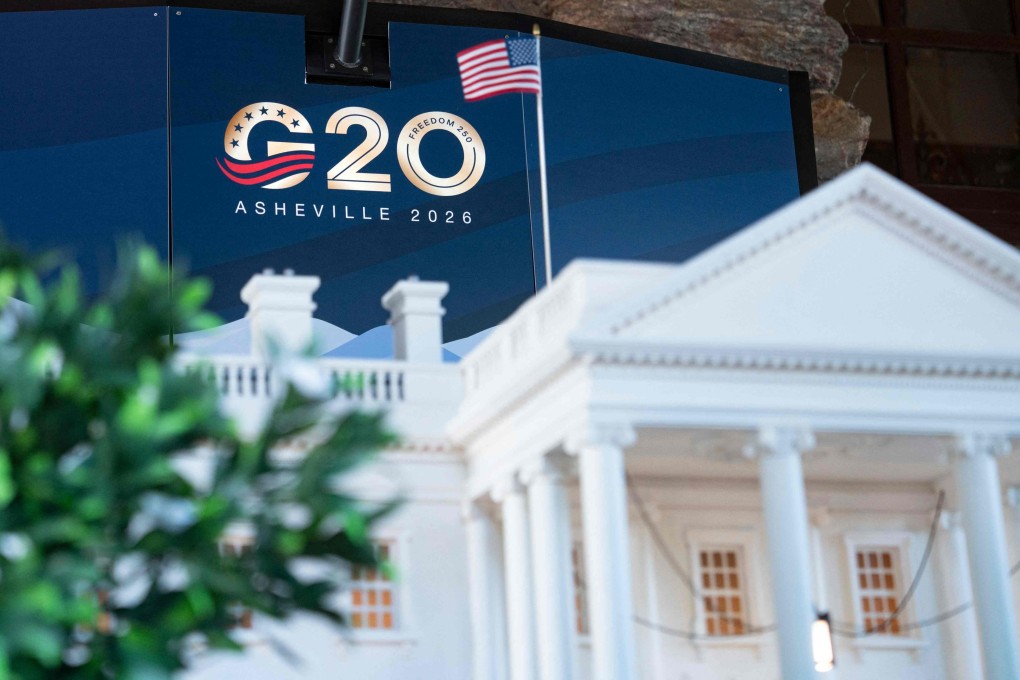 A miniature model of the White House is seen at the Omni Grove Park Hotel during the Group of 20 Finance Ministers and Central Bank Governors meeting in Asheville, North Carolina, on August 31. Finance leaders from the G20 major economies opened talks at the US-hosted gathering, with the Trump administration seeking to escalate economic pressure on Iran amid a renewed exchange of fire with Tehran. Photo: AFP