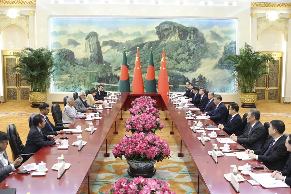 Chinese President Xi Jinping meets then Bangladeshi interim leader Muhammad Yunus in Beijing in March last year. Photo: Xinhua
