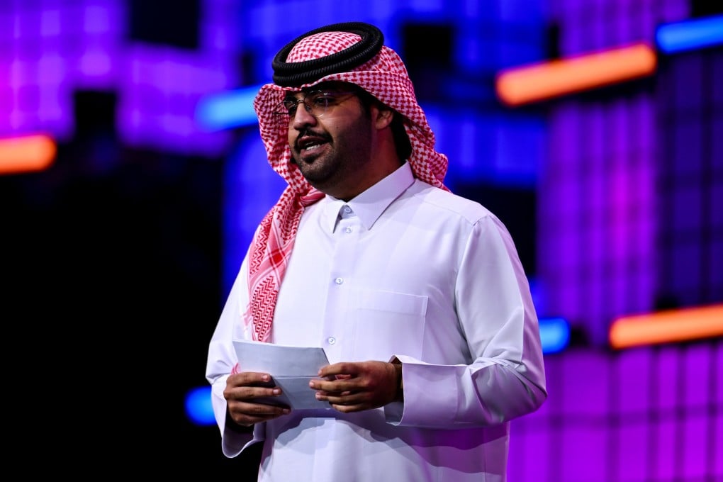 Khalifa Al-Thani, Co-founder and CEO, of logistics solutions company WareOne during the Web Summit Qatar 2026 at the Doha Exhibition and Convention Centre. Photo: Sportsfile for Web Summit Qatar via Getty Images
