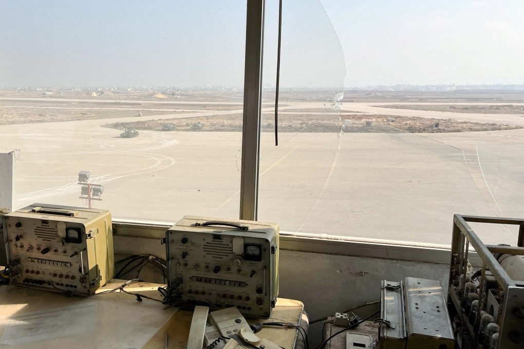 A runway is seen from the tower control room at a military airport in the suburb of Mezzeh, where many Syrians died in detention. Photo: Reuters