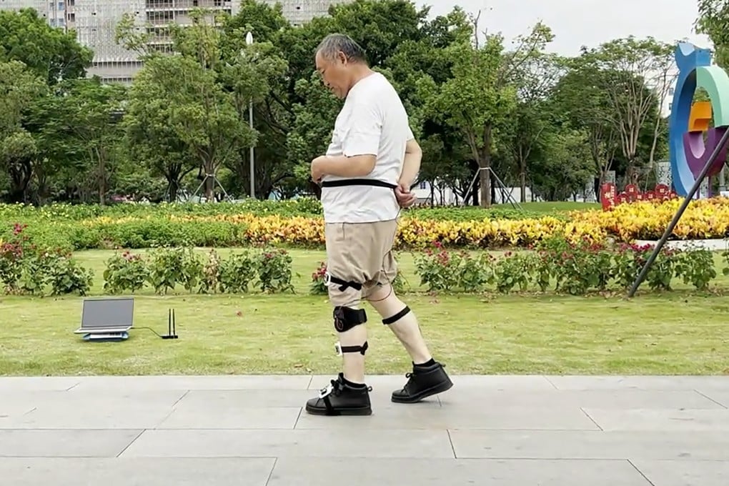 The device has helped to increase stride length and walking speed in stroke survivors. Photo: Nature Communications