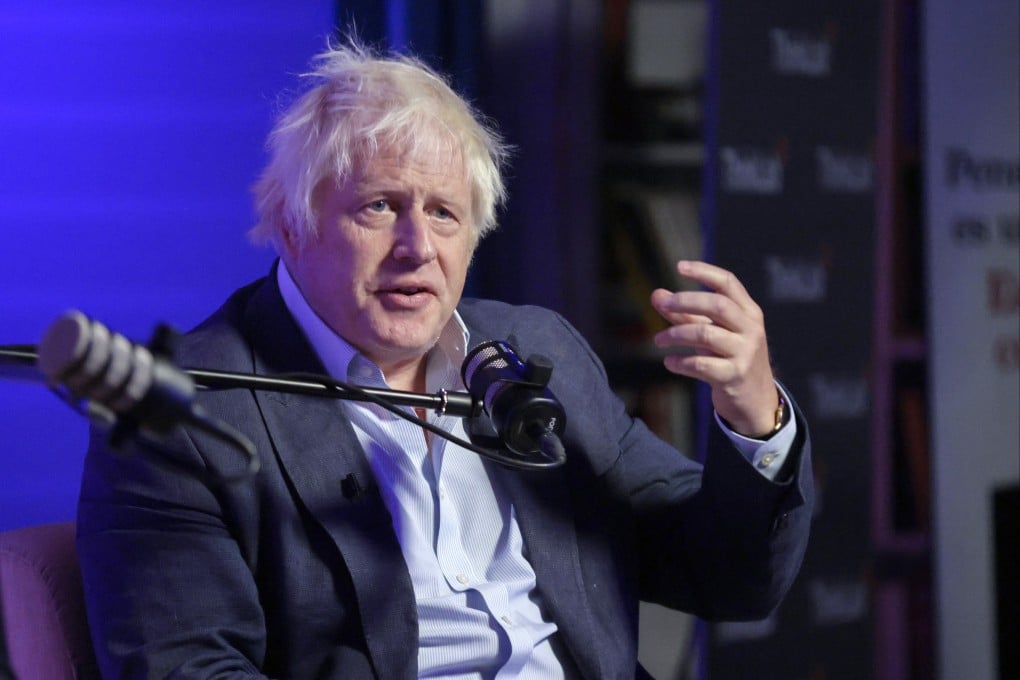 Former British Prime Minister Boris Johnson was among top Western figures at a Ukraine’s Yagodyn train station just before Russia struck a Warsaw-bound train there on Sunday. Photo: EPA