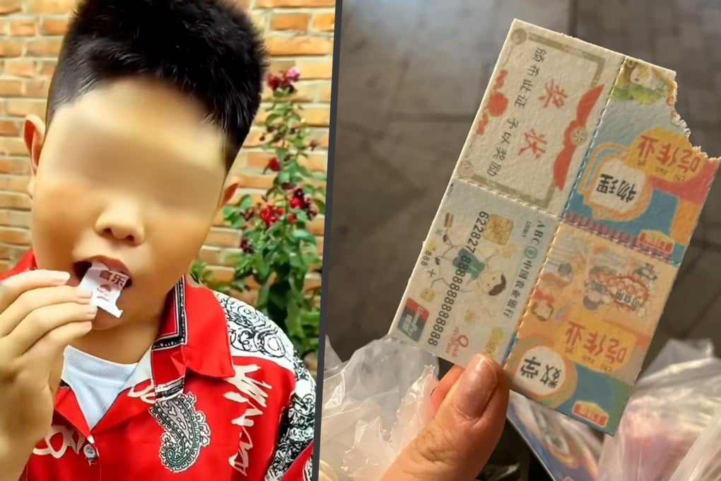 A bizarre new viral trend has emerged in China, where students are quite literally “eating their homework” to cope with intense exam stress. Photo: SCMP composite/RedNote