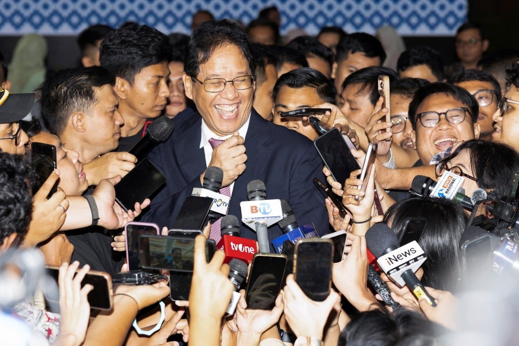 Purbaya ⁠Yudhi Sadewa, who was sacked as Indonesia’s finance minister, addresses the media in Jakarta on Tuesday. Photo: Reuters