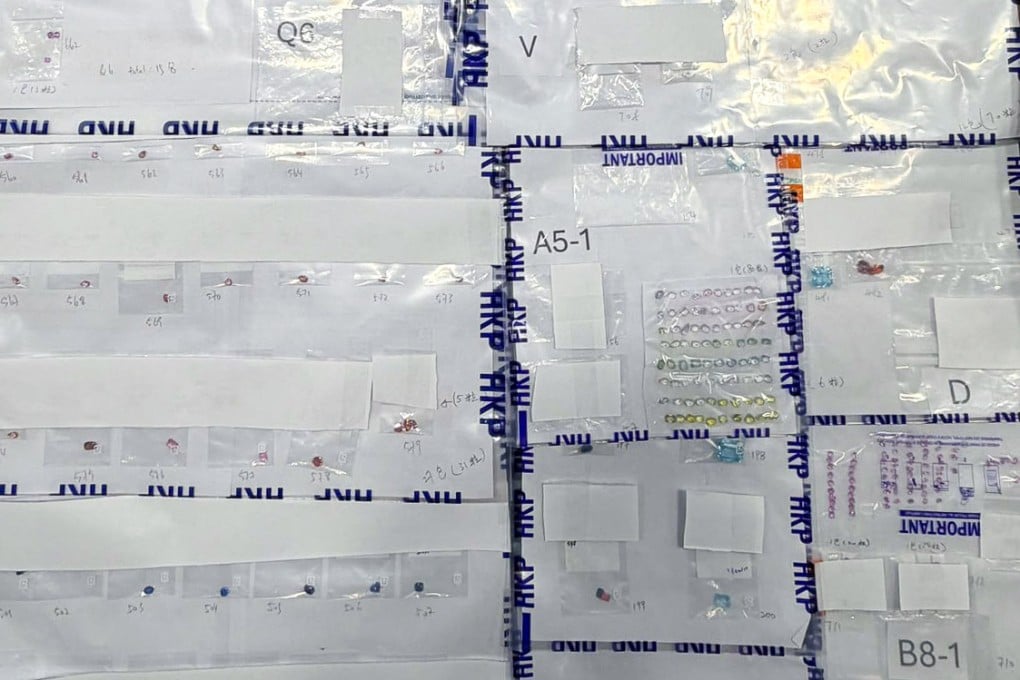 The uncut gemstones were recovered intact after the police investigation. Photo: Handout