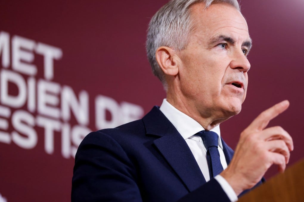 Canada’s Prime Minister Mark Carney speaks to the members of the media on the day of the Canada Investment Summit in Toronto on Tuesday. Photo: Reuters