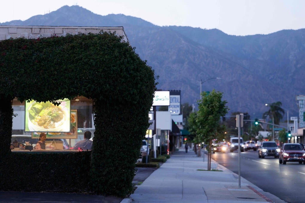A noodle restaurant along a largely deserted pavement in Arcadia, California. Outside the Confucian system, there is no perpetual appraisal of your earning power, your waistline or your marital status. Photo: Getty Images via AFP