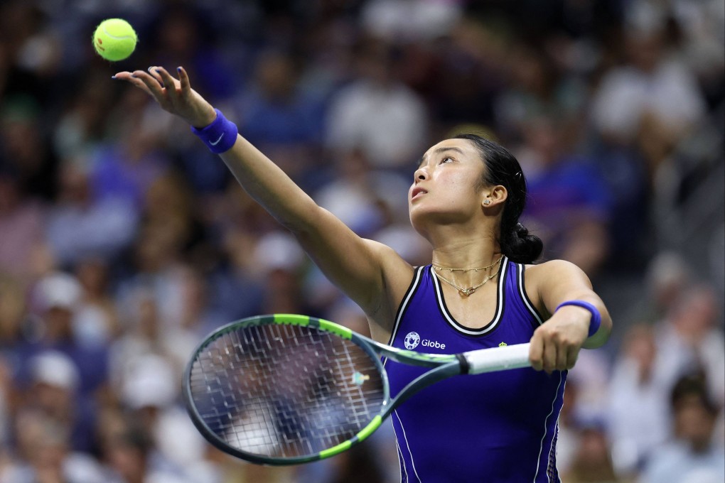 Alexandra Eala of the Philippines, here in action at the recent US Open, is the highest-ranked player in the women’s singles draw at the Asian Games. Photo: AFP