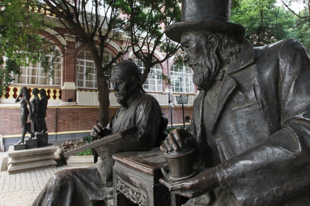 Heritage statues on Shamian Island in 2010. The district in Guangzhou was once controlled by the British and the French. Photo: Edward Wong