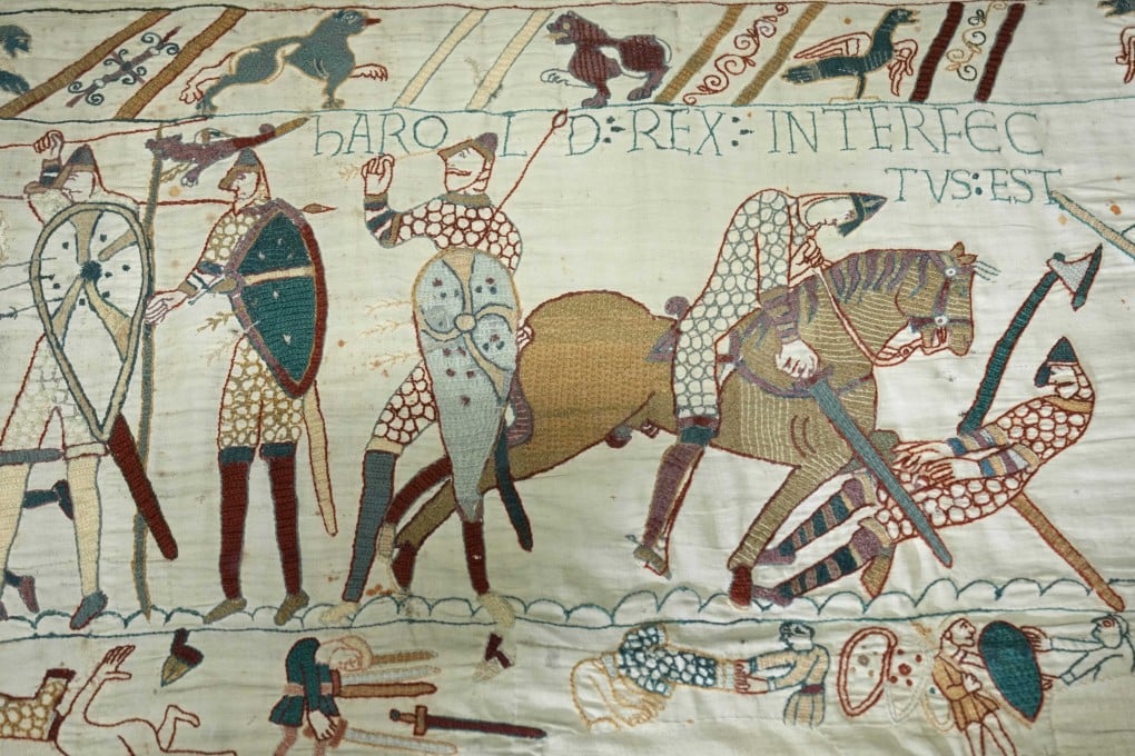 A section of the Bayeux Tapestry. The 70-metre-long panorama, which vividly depicts the events leading up to the Battle of Hastings in 1066, is on display at the British Museum in London until July 2027. The loan of the tapestry, which has resided in France for almost 1,000 years, took years of diplomacy to finalise and is seen as a symbol of Franco-British friendship. Photo: AP