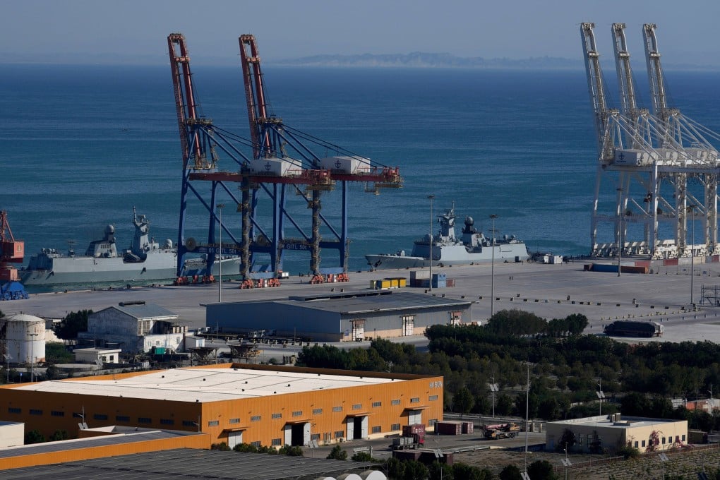 Pakistan Navy ships berth at Gwadar port in the southwest Pakistani province of Balochistan on January 15, 2025. Photo: AP