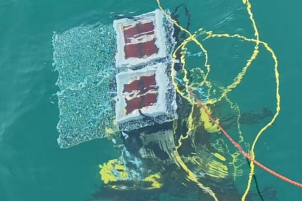 Two submerged PV units were carried by a submerged mini-robot to charge lithium-ion batteries at diverse depths underwater. Photo: Handout