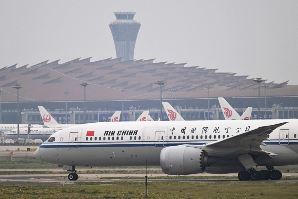 An Air China Boeing 787-9 Dreamliner taxis to a runway before takeoff at Beijing Capital Airport on May 9, 2026. Photo: AFP