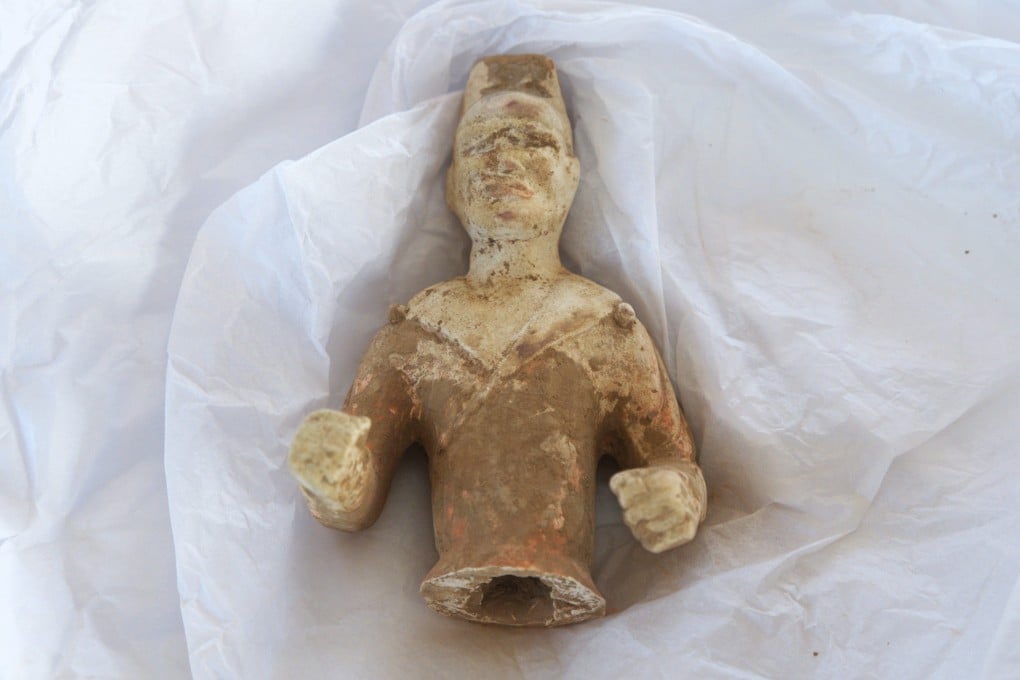 A returned cultural relic is pictured at the Chinese embassy in Washington on September 9. The US returned items to China in two batches in Washington and New York by Homeland Security Investigations (HSI) and the Manhattan District Attorney’s Office. Photo: Xinhua
