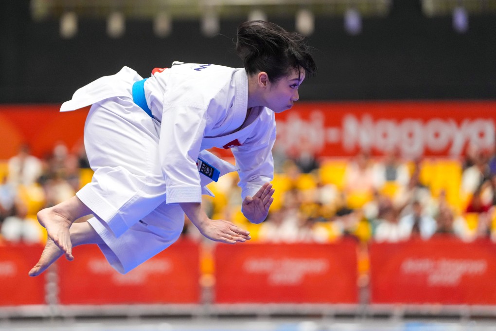 Grace Lau upgraded her medal in the Asian Games karate competition at the Toyohashi Gymnasium. Photo: Sam Tsang