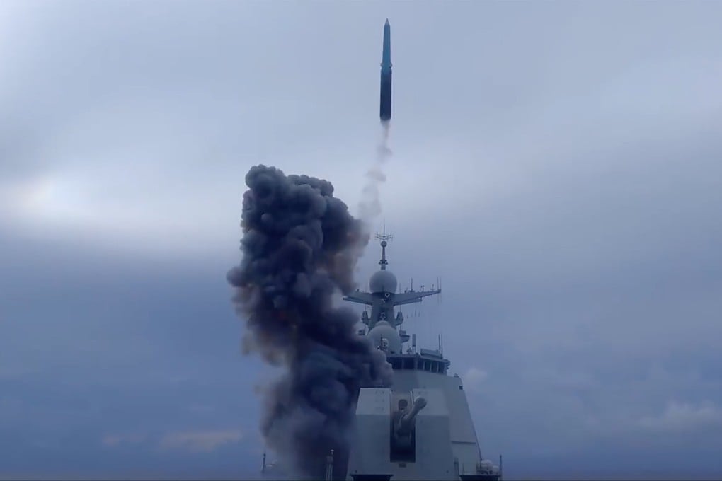 Footage of a Type 052D destroyer launching a YJ-20 hypersonic anti-ship missile was aired on state television in July. Photo: CCTV