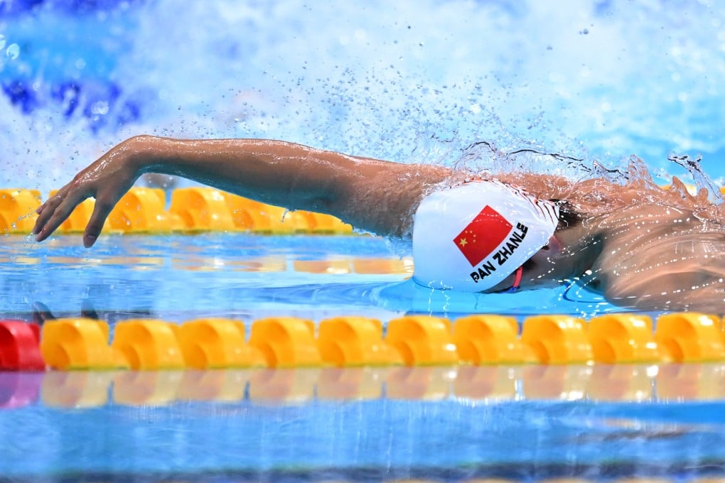 Pan Zhanle beats two South Koreans to defend his 100m freestyle title at the Asian Games. Photo: Reuters