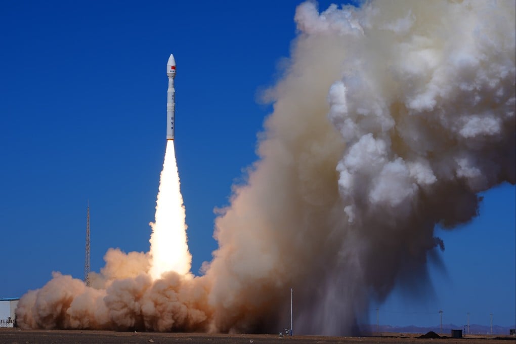 A Lijian-1 Y18 rocket carrying nine satellites, including three Diting-01 satellites, blasts off from a launch site in China’s Inner Mongolia autonomous region on September 20, 2026. Photo: Xinhua