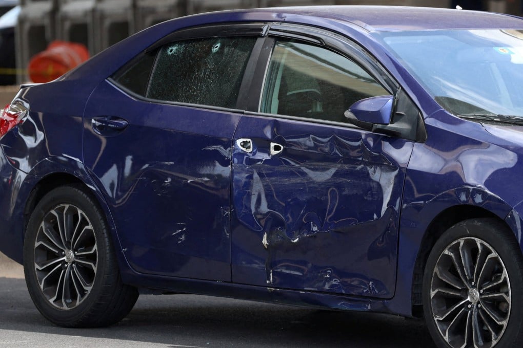Wilber Rafael Garces Perez’s vehicle at the scene of the ICE shooting in Austin, Texas. Photo: Reuters
