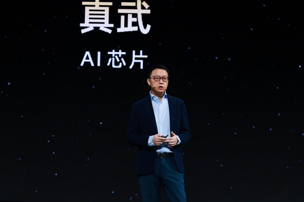 Eddie Wu Yongming, CEO of Alibaba Group, delivers a keynote speech at the firm’s Apsara Conference on Tuesday. Photo: Handout
